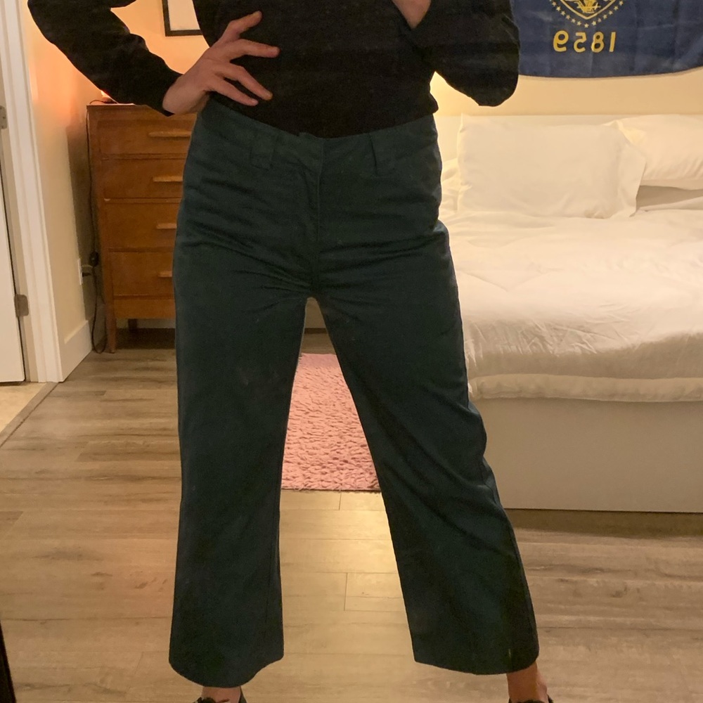 Green stussy wide leg “dickies”